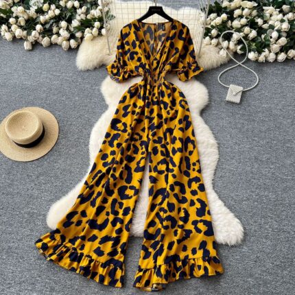 Yellow dot jumpsuit